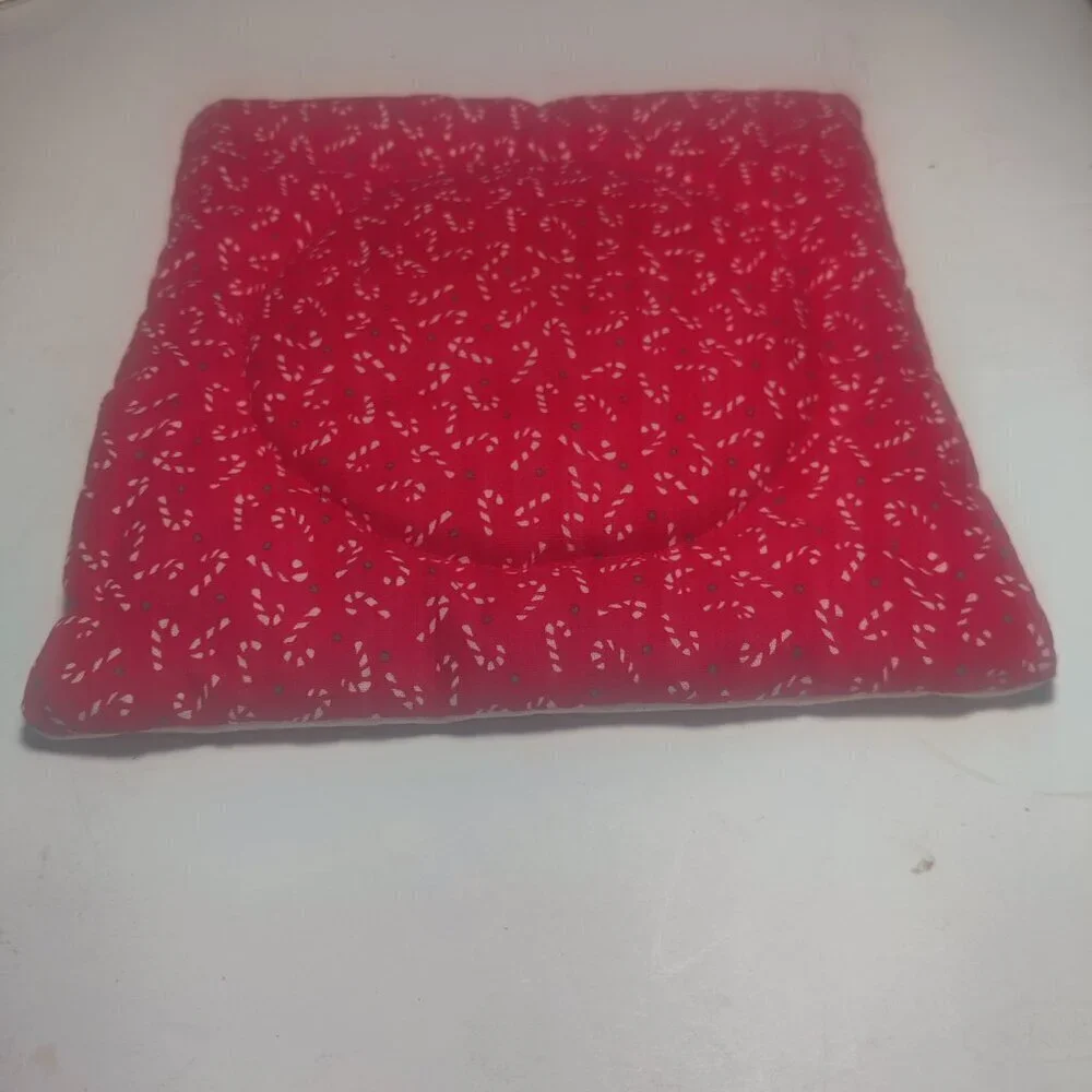 Hotpad detailed with a lifelike Quail on a red background. Quaint and beautiful.